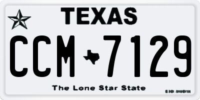 TX license plate CCM7129