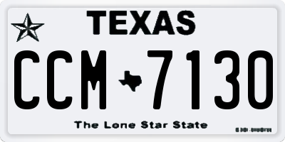 TX license plate CCM7130
