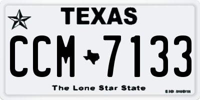 TX license plate CCM7133