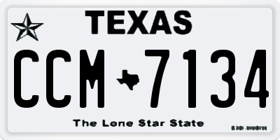 TX license plate CCM7134