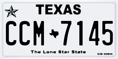 TX license plate CCM7145