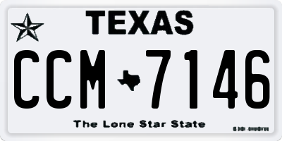 TX license plate CCM7146