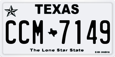 TX license plate CCM7149