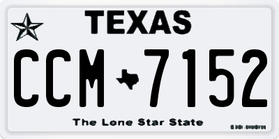 TX license plate CCM7152