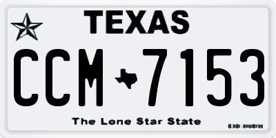 TX license plate CCM7153