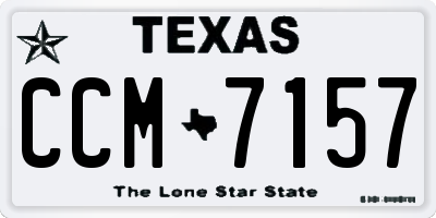 TX license plate CCM7157