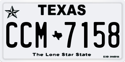 TX license plate CCM7158