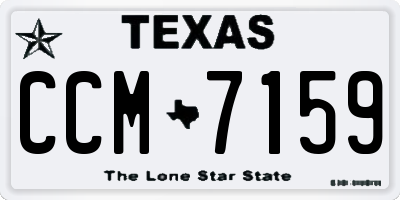 TX license plate CCM7159