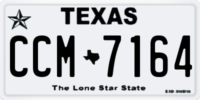TX license plate CCM7164