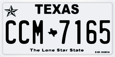 TX license plate CCM7165