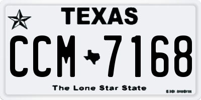 TX license plate CCM7168