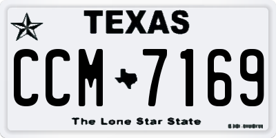 TX license plate CCM7169