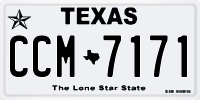 TX license plate CCM7171