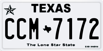 TX license plate CCM7172