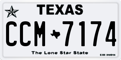 TX license plate CCM7174