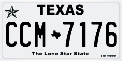 TX license plate CCM7176