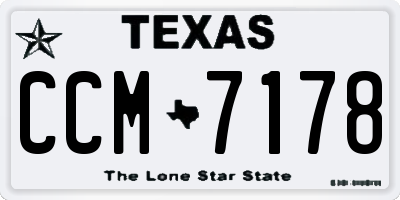 TX license plate CCM7178