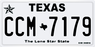 TX license plate CCM7179
