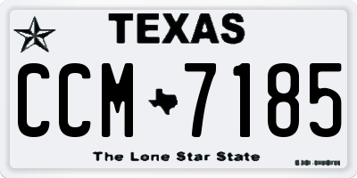 TX license plate CCM7185