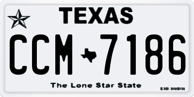 TX license plate CCM7186