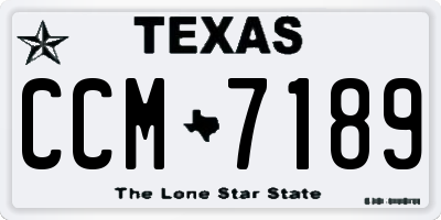 TX license plate CCM7189