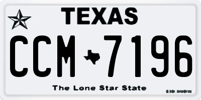 TX license plate CCM7196