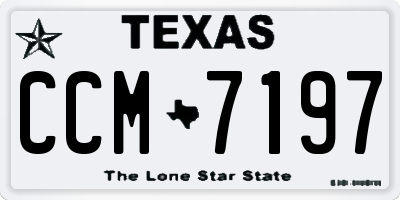 TX license plate CCM7197