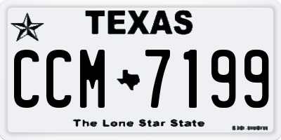 TX license plate CCM7199