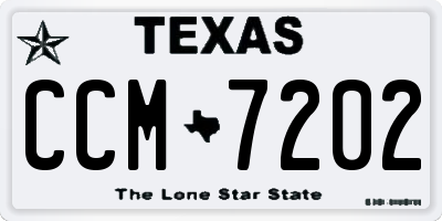 TX license plate CCM7202
