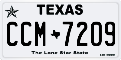 TX license plate CCM7209