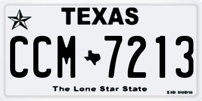 TX license plate CCM7213