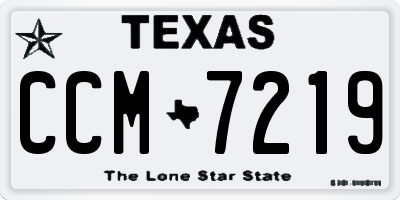 TX license plate CCM7219