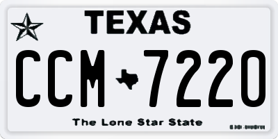 TX license plate CCM7220
