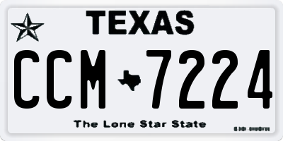 TX license plate CCM7224