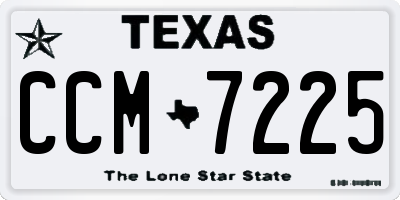 TX license plate CCM7225