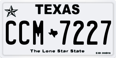 TX license plate CCM7227