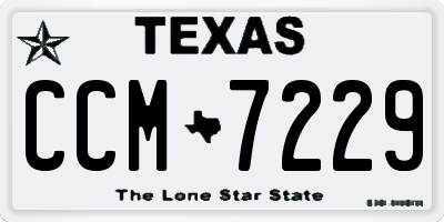 TX license plate CCM7229