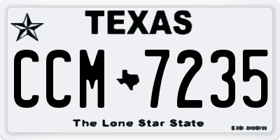 TX license plate CCM7235
