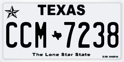 TX license plate CCM7238