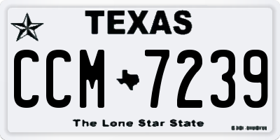 TX license plate CCM7239
