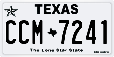 TX license plate CCM7241