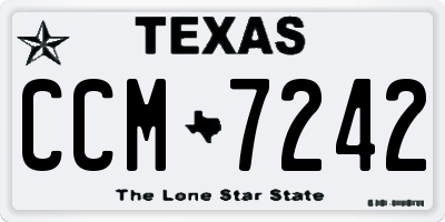 TX license plate CCM7242