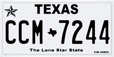 TX license plate CCM7244