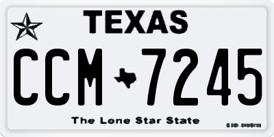 TX license plate CCM7245