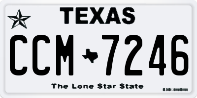 TX license plate CCM7246