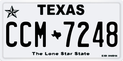 TX license plate CCM7248
