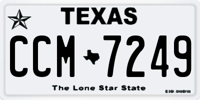 TX license plate CCM7249