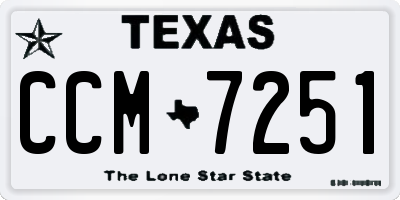 TX license plate CCM7251
