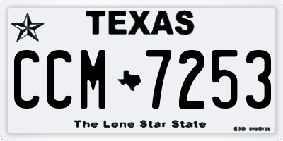 TX license plate CCM7253