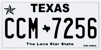 TX license plate CCM7256